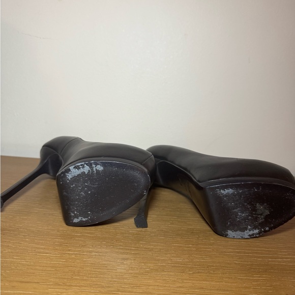 YSL Saint Laurent Tribtoo Black Leather Platform Pumps | Size 5.5 - Picture 4 of 6